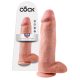 King Cock 12 herés nagy dildó (30 cm) - natúr