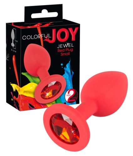 Colorful JOY - szilikon análplug - kicsi (piros)