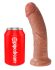 King Cock 8 dildó (20 cm) - sötét natúr