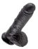 King Cock 8 herés dildó (20 cm) - fekete