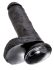 King Cock 8 herés dildó (20 cm) - fekete