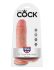 King Cock 8 herés dildó (20 cm) - natúr