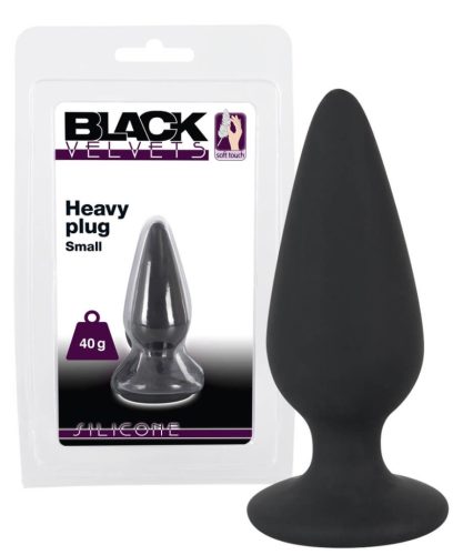 Black Velvet Heavy - 40g-os anál dildó (fekete)