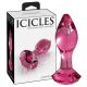 Icicles No. 79 - kúpos üveg anál dildó (pink)