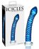 Icicles No. 29 - spirális, péniszes üveg dildó (kék)