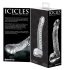 Icicles No. 61 - herés, péniszes üveg dildó (áttetsző)