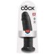 King Cock 10 - nagy tapadótalpas dildó (25cm) - fekete