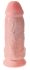 King Cock 9 Chubby - tapadótalpas, herés dildó (23cm) - natúr