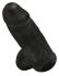 King Cock 9 Chubby - tapadótalpas, herés dildó (23cm) - fekete