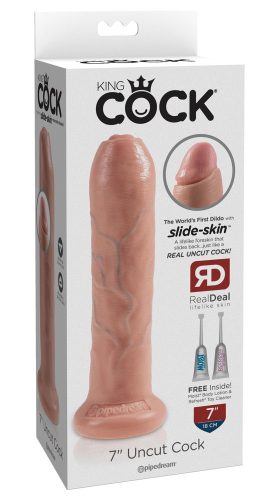 King Cock 7 Fitymanátor - élethű dildó (18cm) - natúr