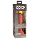 King Cock Elite 6 - tapadótalpas, élethű dildó (15cm) - sötét