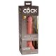 King Cock Elite 7- tapadótalpas, élethű dildó (18cm) - natúr