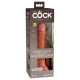 King Cock Elite 7- tapadótalpas, élethű dildó (18cm) - sötét natúr