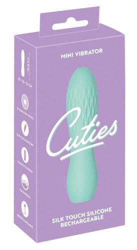 Cuties Mini 3 - akkus, vízálló, geometrikus vibrátor (zöld)