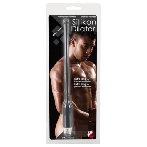 You2Toys DILATOR - hosszú, szilikon húgycsővibrátor - fekete (8-11mm)