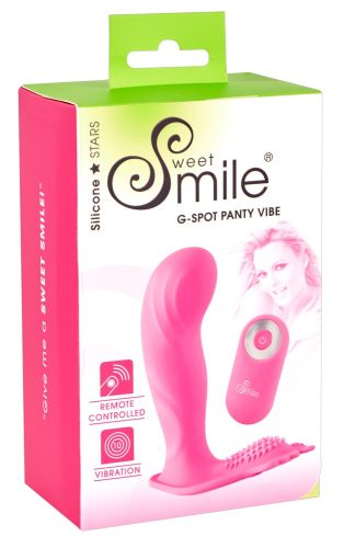 SMILE G-Spot Panty - akkus, rádiós felcsatolható vibrátor (pink)