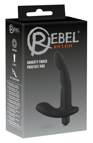 Rebel Naughty Finger - prosztata vibrátor (fekete)