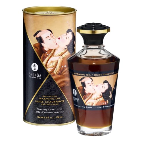 Shunga - melegítő masszázsolaj - krémes latte (100ml)