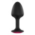 Dorcel Geisha Plug Ruby XL - pink köves anál dildó (fekete)