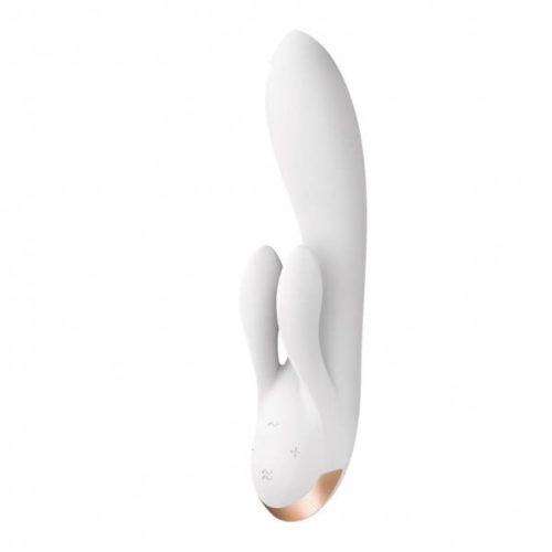 Satisfyer Double Flex - okos, dupla csiklókaros vibrátor (fehér)