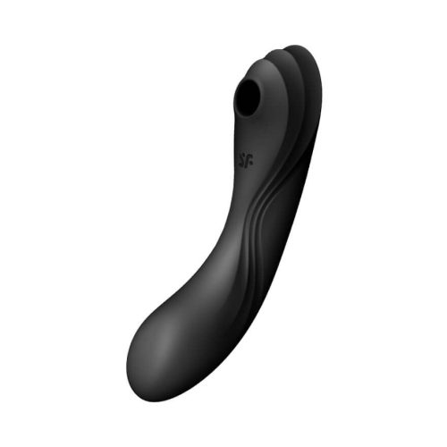 Satisfyer Curvy Trinity 4 - akkus léghullámos 2in1 vibrátor (fekete)