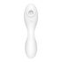 Satisfyer Curvy Trinity 5+ - okos léghullámos 2in1 vibrátor (fehér)