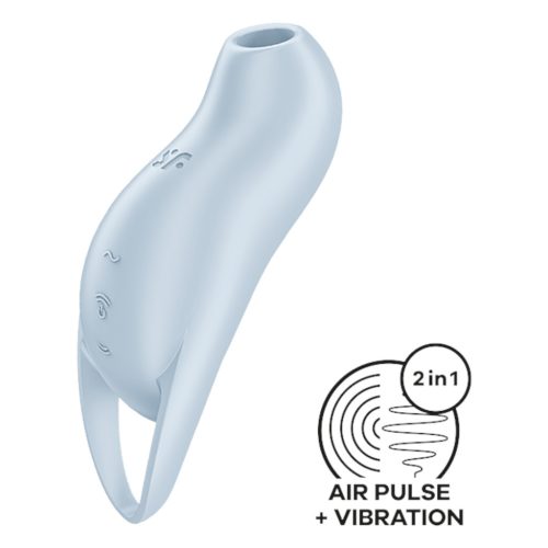 Satisfyer Pocket Pro 1 - akkus, léghullámos csiklóizgató (kék)