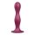 Satisfyer Double Ball-R - tapadótalpas súlyozott dildó (piros)