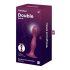 Satisfyer Double Ball-R - tapadótalpas súlyozott dildó (piros)