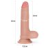 Lovetoy Nature Cock - kétrétegű élethű dildó - 18cm (natúr)