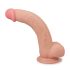 Lovetoy Sliding-Skin - kétrétegű tapadótalpas dildó - 23cm (natúr)