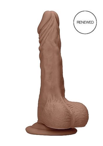 RealRock Dong 9 - élethű, herés dildó (23cm) - sötét natúr