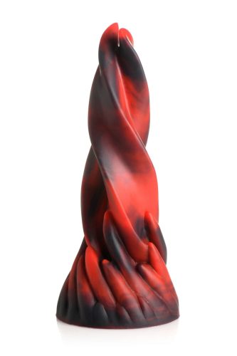 Creature Cocks Hell Kiss - csavart szilikon dildó - 19cm (piros)