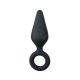 Easytoys Pointy Plug S - anál dildó (fekete) - kicsi