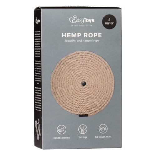 Easytoys Hemp Rope - bondage kötél (5m) - natúr